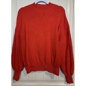 Zesica rayon viscose orange mock neck soft cozy comfortable sweater‎ sz L GUC